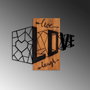 Wallity Live Love Laugh - 380 Escultura de Pared en Nogal y Negro